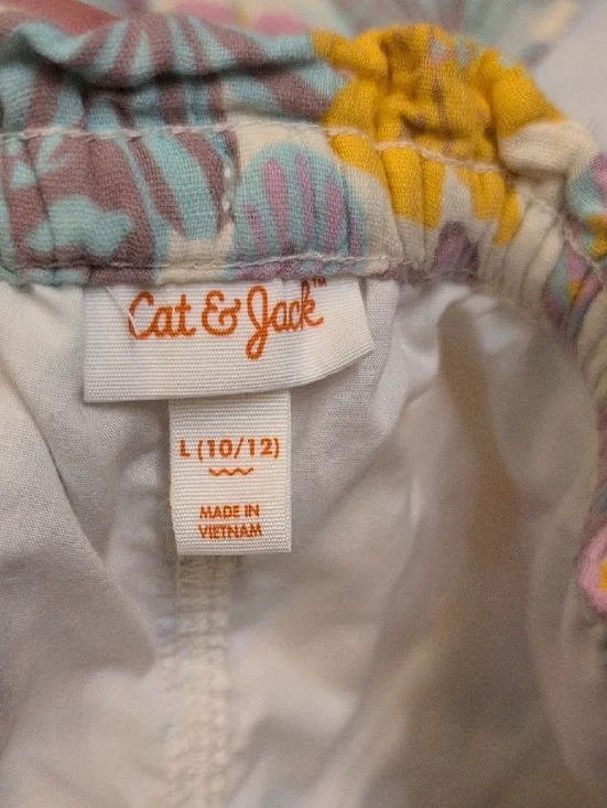 Cat & Jack Girls Floral Tank and Shorts Set - Yellow, Pink, Gray, Blue - Picture 13 of 13